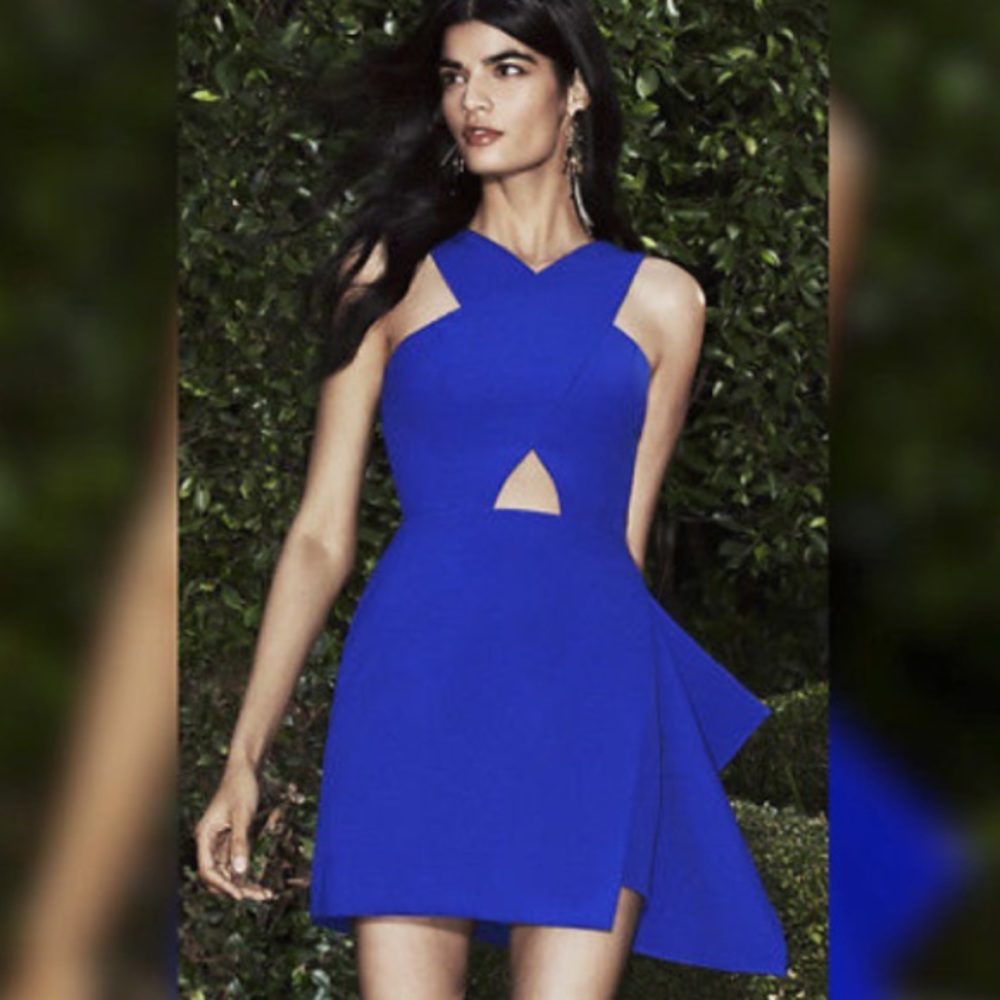 BCBGMAXAZRIA Qyun Cutout Dress in BT Larkspur Blue - Picture 5 of 5